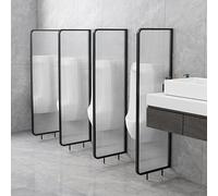 Men's Urinal Privacy Screen, Translucent Glass Panel Divider Baffle Barrier, Public Health Protection for Urinal Areas (Color)