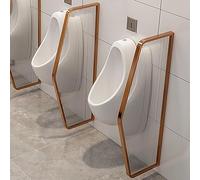Men's Urinal Privacy Screen, Translucent Glass Wall Divider Extender, Public Bathroom/Hotel Toilet Partition Panel, Extra Protection (Color: Rose)