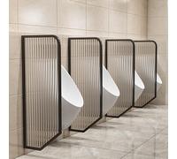 Men's Urinal Privacy Screen, Wall-Mounted Urinal Partition Divider Panel with Stainless Steel Frame, for Bathroom Hotel Public Restroom (Color