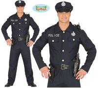 Mens US Police Fancy Dress Costume Men's USA American Cop Outfit New fg