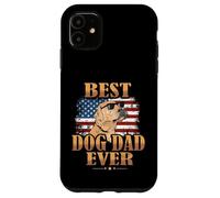 Mens USA Flag Best Dog Dad Ever American Puppy Lover Paw Case for iPhone 11