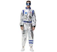 Mens Utility Jumpsuit Unisex Astronaut Costume Perfect For Halloween & Stage Performance Sexy Jumpsuits for Men Casual (Blue, L)