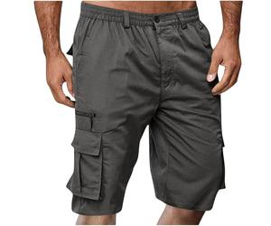 Men's Utility Work Cargo Shorts UK Solid Color Plain Pants with Multi Pockets Lightweight Breathable Durable Workwear Comfy Baggy Outdoor Sports Hiking Walking Shorts Warehouse Clearance 2025
