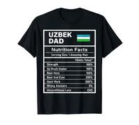 Mens Uzbek Dad Nutrition Facts Father's Day National Heritage T-Shirt