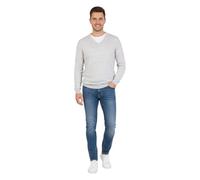 Men's V Neck mere Blend Silk Made in Italy Sweater Paricol Pullover Long Sleeve Merino Wool mere Sweater Beige Blue Grey Knit Winter Clothing Gift, bright grey (ral 7035), M