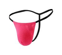 Mens Valentines Gift Basket Mens Sexy Thong Mesh See Through G-Strings Bulge Pouch Panties Backless Jockstrap Underwear Thin Briefs Bikini Beef Flowers Men (L) Pink