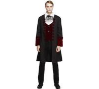 Mens Vampire Costume Very Cool True Vamp Halloween Gothic Dracula Fancy Dress