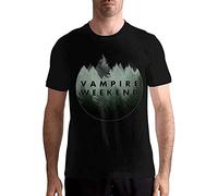 Mens Vampire Weekend Round Neck Pure Cotton Short Sleeve Comfortable Adult Shirt.Shirts Top Size L Black