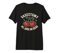 Mens Vasectomy All Juice No Seeds Retro Cherry Tomatoes Graphic Premium T-Shirt