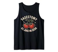 Mens Vasectomy All Juice No Seeds Retro Cherry Tomatoes Graphic Tank Top
