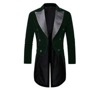 Mens Velvet Tuxedo Tailcoat Elegant Lapel Collar Wedding Blazer Coat | Velvet Tuxedo Tailcoat with Satin Lapel,Formal Wedding Suit,Elegant Stage Costume for Banquets,Concerts