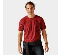 Men's Vertical Logo Short Sleeved Top, Red XXL