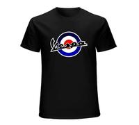 Men's Vespa Target Lambretta Vintage Old School Graphic Top Printed T Shirt Black XL
