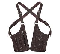 Men's Vest Bag - Waterproof Anti-Theft Case with Two Straps | Adjustable Underarm Backpack with Multiple Pockets for Dad and Woman, Cell Phone Holder, Car Key, Passport, Travel, Acces, brown,