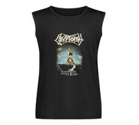 Men's Vest Cryptopsy - Cryptopsy 'Blasphemy Made Flesh' Mens Graphic Shirt Size M Men's Sleeveless T Shirt Casual Tops Clothing Black M