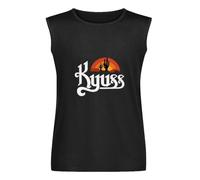 Men's Vest Jiayuhua Men's Kyuss Band Logo Men's Sleeveless T Shirt Casual Tops Clothing Black 3XL