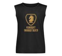 Men's Vest Knight Industries Rider Graphic Top Printed Shirt Short-Sleeve Tee Mens Men's Sleeveless T Shirt Casual Tops Clothing Black XL