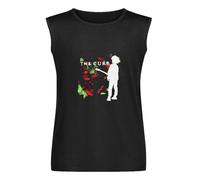 Men's Vest Men's Cure Guitar Silhouette Don't Cry Men's Sleeveless T Shirt Casual Tops Clothing Black M