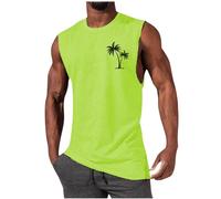 Men's Vest Muscle Fit Crew Vest Tank Top T Shirt Gym Tummy Control Athletic Tank Tops Vests Workout Bodybuilding Workout Gym Shirts Cotton Cut Out Sleeveless Muscle Tees Sleeveless Breathable Fitness