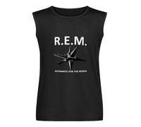 Men's Vest R.E.M. REM Automatic for The People 92 Short - Long Sleeve Gray Grey Men's Sleeveless T Shirt Casual Tops Clothing Black L
