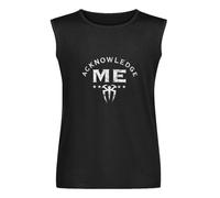 Men's Vest Tank Atong Roman Reigns Acknowledge Me Men's Sleeveless T Shirt Casual Tops Clothing Black M