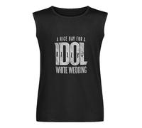 Men's Vest Tank Billy Idol White Wedding Grey Logo Men's Sleeveless T Shirt Casual Tops Clothing Black M