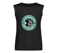 Men's Vest Tank Caffeinate Caffeinate Dalek Parody Funny Skiing Fi Coffee Men's Sleeveless T Shirt Casual Tops Clothing