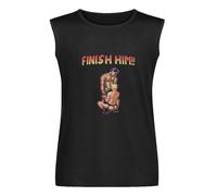 Men's Vest Tank Finish Him!! 16Bits Game Funny T-Shirt S2168 T Shirt for Men Male Tshirts 2020 Summer Men's Sleeveless T Shirt Casual Tops Clothing Black L