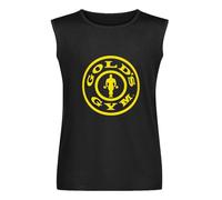 Men's Vest Tank Golds Gym Workout Weight Lifting Training Men's Sleeveless T Shirt Casual Tops Clothing Black XXL