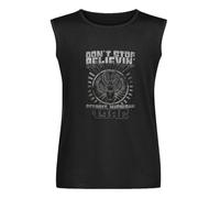 Men's Vest Tank Journey Don't Stop Believing Women's T Shirt Detroit Michigan Tour 1986 Concert Men's Sleeveless T Shirt Casual Tops Clothing Black L