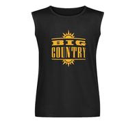 Men's Vest Tank Mokro Big Country Logo Men's Sleeveless T Shirt Casual Tops Clothing BlackXL