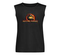 Men's Vest Tank Mortal Kombat Dragon Gaming Mens 100% Cotton Men's Sleeveless T Shirt Casual Tops Clothing Black XL