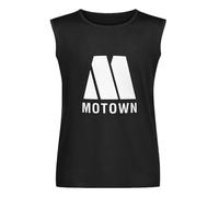 Men's Vest Tank Motown Records Logo Men's Sleeveless T Shirt Casual Tops Clothing Black