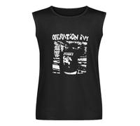 Men's Vest Tank Operation Ivy Unity T Shirt Men's Sleeveless T Shirt Casual Tops Clothing Black L