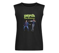 Men's Vest Tank Psych The Musical Poster Men's Vest Sleeveless T Shirt Casual Tops Clothing BlackXXL