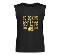 Men's Vest TankNo Boxing No Life Canelo Álvarez T-Shirt Canelo Álvarez Shirt Men's Sleeveless T Shirt Casual Tops Clothing Black XL