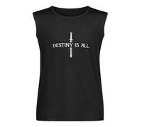 Men's Vest The Last Kingdom Destiny is All Super Funny White Geek Print Male Men Men's Sleeveless T Shirt Casual Tops Clothing Black XXL