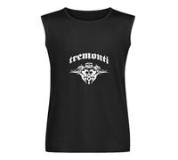 Men's Vest Tremonti American Heavy Metal Band Mark Tremonti Mens Tees Men's Sleeveless T Shirt Casual Tops Clothing Black S