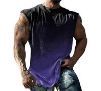 Mens Vests -A 3D Printed Short Sleeved Men's Like Sports Loose Vest For Border Trade