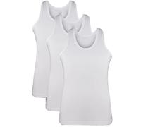 Men's Vests Classic Style Tops Summer Multipack - Easy Dry Fit Tank Top for Gym Sleeveless Workout Men Vests Plain Tshirt for Athletic Undershirt (Pack 3) (White Medium)