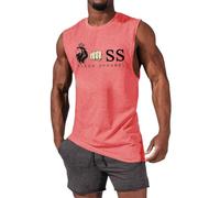 Mens Vests Cotton Tank Tops Men Fashion Casual Top Sleeveless Breathable Elastic Close Fitting Body Building T-Shirts Athletic Tshirt Summer Pink