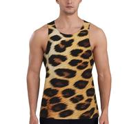 Mens Vests Gym Tank Tops Leopard Skin Pattern 3D Printed - Summer Workout Bodybuilding Sleeveless T Shirts Quick Dry Running Vest