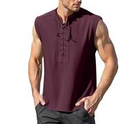 Mens Vests, Mens Sleeveless Top, Tank Top Singlet Medieval Gothic sleeveless Shirt Top Tee (S)