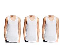 Mens Vests Mesh Vest Sport Vest Men's Vests Fishing Vest Mens Vest Gym Vest Men Ice Square Vests For Men UK Pack White Vest Top Men Casual Mens White Vest -Plain White-Pack Of 3-XL