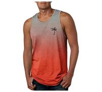 Men's Vests Slim Fit Summer Top Breathable Sleeveless Shirt 3D Digital Print Loose Beach Workout Holiday Vest