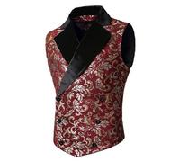 Men's Victorian Court Vest, Edelmann Paisley Suit Vest, Men's Slim Fit, Gothic Costume Vest, Medieval Suit Vest, Steampunk Gilet, Halloween Costume, Costume Vests for Men