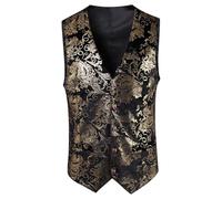 Men's Victorian Steampunk Waistcoat Medieval Court Vintage Vest Gothic Jacquard Formal Suit Gilets Smart Cascual Paisley Costume for Festival Halloween Party