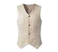 Men's Victorian Suit Vest Sleeveless Gothic Costume Vest Black Suit Vest Steampunk Gilet Fancy Dress Costume Western Costume for Men Wedding