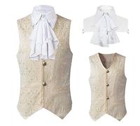 Men's Victorian Vest - Royal Prince Suit Vest Men's Gothic Costume Vest Elegant Medieval Suit Vest Steampunk Gilet Carnival Halloween Wedding Costume Vests for Men