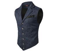 Men's Victorian Waistcoat, Paisley Suit Vest, Men's Slim Fit, Steampunk Traditional Vest, Classic Medieval Suit, Gothic Gilet Halloween Costume, Wedding Costume Vests for Men